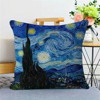 Meno V-Van G-Gogh Pagalvės užvalkalas Dekoratyvinė pagalvė Sofa Namų dekoras Dėklas Pagalvių užvalkalai 12x12Inch