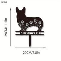 Memorial Metal Pet Plaque Personalized Corgi Keepsake Anti Rust Coating