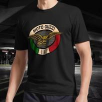 Motociklai Italija Moto Guzzi Aktyvūs Marškinėliai Unisex Juokingi Amerikietiški Vyrams Drabužiai Moterims Marškinėliai Aukštos Kokybės 100% Medvilnė L brown