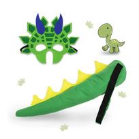 Naujas vaikų dinozauro uodegos ir kaukės rinkinys kūrybiškam kostiumų žaidimui, linksmybėms ir vaizduotei Stegosaurus