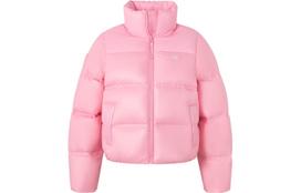 Adidas Originals Down Jackets Women's Light Pink Stand Collar Moderate Puffer Jacket JE6040 XXS