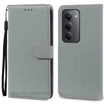 For POCO M7 Case Xiaomi Poco M7 4G Case Wallet Flip Leather Cover For Poco M7 Phone Case PocoM7 Poko M7 M 7 Cover Coque Fundas For Poco M7 4G pilka spalva