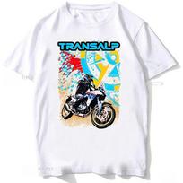 2025 GS Adventure Transalp XL750 Motociklo Vairuotojo Marškinėliai Nauja Vasara Vyriški Trumpomis Rankovėmis Moto Sportas Berniukiški Laisvalaikio Balti Marškinėliai Važiavimo Viršus S