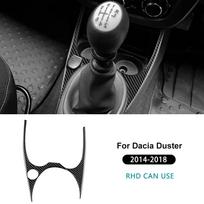 Real Soft Carbon Fiber Sticker For Dacia Duster 2014 2015 2016 2017 2018 LHD RHD Car Water Cup Gear Shift Frame Interior Trim