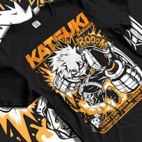 Mano Herojų Akademija Bakugo Marškinėliai Japonų Anime Manga Dydžio Peraugę Y2k Vyriški Laisvalaikio Laisvi Medvilniniai Aukštos Kokybės Gatvės Drabužiai Harajuku Moteriški Vyriški Drabužiai 4XL