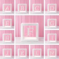 1PC Transparent Letter Baby Shower Box Birthday Wedding Custom Name Balloon Box 1st Birthday Party Decorations Kids Babyshower N&One size balta