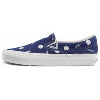Vans Og Classic Slip on Lx Low Top Casual Skateboarding Shoes Unisex White Blue VN0A45JK84A 43 white