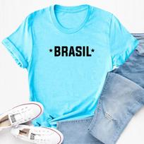 Brazilija Marškinėliai Moterims Unisex Brazilijos Tee Brazilijos Raidės Spausdinimo Marškinėliai Portugališkai Prašau Medvilniniai Trumpomis Rankovėmis Viršutiniai Drabužiai Estetiški Drabužiai S