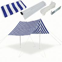 PALAPINĖ PAVĖSINĖ NUO SAULĖS SU STULPAIS 297X170CM MĖLYNA 1074566