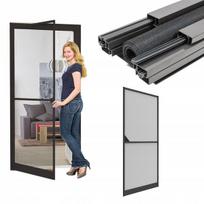 ALIUMINIO DURŲ TINKLELIS NUO VABZDŽIŲ 100X215 ANTRACITO SPALVOS BASIC PLUS 9016916