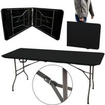 SULANKSTOMAS KATERINGO STALAS LAGAMINO FORMOS 180x70x74CM MAKS. 100KG JUODAS 1075266