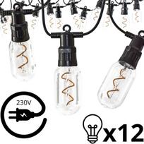 PARTY LIGHT LAUKO GIRLIANDA 12 LEMPUČIŲ 12LED SPIRALINIŲ 6,3M 230V 1067476