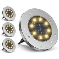 SAULĖS ENERGIJOS LED ŠVIESTUVAS 8 SMD LED, ĮKRAMDOMAS Į GRUNTĄ, RINKINYS 4 VNT. 1039923