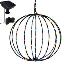 SAULĖS ENERGIJA ĮKRAUNAMAS PAKABINAMAS ŠVIEČIANTIS RUTULYS 30CM 120 LED DAUGIASPALVIS 1074603
