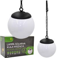 PLASTIKINĖ SAULĖS ENERGIJA ĮKRAUNAMA KABINAMA LEMPA RUTULYS SU SPAUSTUKU 10X30CM RINKINYS 2VNT. 1077529