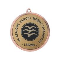 Bronzinis medalis su vieta 25 mm emblematui – plieninis medalis su graviruotu laminatu MMC1750/B-LAS