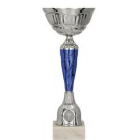 Sidabrinė ir mėlyna metalinė taurė 9258B