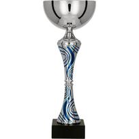 Sidabrinės ir mėlynos spalvos metalinė taurė 8365G