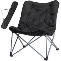 KEMPINGO KĖDĖ HIGH DELUXE SU PAGALVE ANTRACITO SPALVOS REDCLIFFS 838641