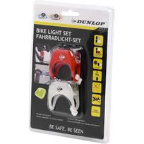 SILIKONINIŲ LED DVIRAČIO ŽIBINTŲ RINKINYS PRIEKINIS GALINIS DELUXE 2 LED DUNLOP 417929