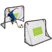 2 METALINIŲ VARTŲ RINKINYS SU TINKLU, FUTBOLO KAMUOLIU IR POMPA 60X45X24CM ENERO 1053233