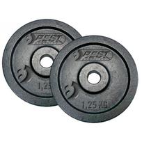 JUODAS KETINIS SVORIS 2×1,25 KG BEST SPORTING fi 30mm 614010