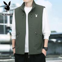 Playboy Men's Stand Collar Casual Vest XL