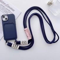 Kryžinė apyrankė Kietas minkštas telefono dėklas iPhone 16 15 14 Pro 13 12 11 Pro Max XS XR X 8 7 Plus Air 17 Kortelės lizdas Dirželis Silikoninis dangtelis iPhone 13 gray