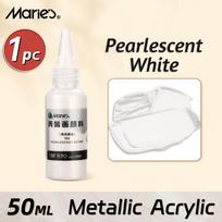 50 ml „Marie's“ metaliniai akriliniai dažai, perlamutriniai sodriai blizgūs pigmentai su buteliuku, auksinis šlifavimas, skirtas tapybai „pasidaryk pats“, mediena, gl.