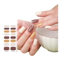 Semi-Cured Gel Nail Stickers Full Wrap Nail Polish Strips Stickers Self Adhesive Gel Nail Strips DIY Nail Art Decortions 17