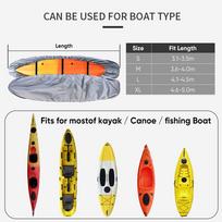 Waterproof UV Proof Kayak Cover Heavy Duty Dustproof Canoe Cover for Outdoor Storage S