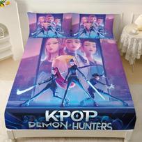 3 vnt. K-Pop Demono Medžiotojai Spausdinamas Be Kišenėlių Paklodės Rinkinys Įvairių Dydžių Minkštas Lovos Užtiesalas Miegamojo Patalynė Skalbiama Mašinoje 90x191cm