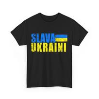 Ukrainos marškinėliai, SLAVA UKRAINI Ukrainos vėliava Ukrainos palaikymo marškinėliai Unisex marškinėliai S