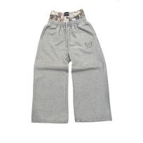 GLYDE Y2K Retro kelnės dvigubas juosmuo siuvinėtas kamufliažinis raštas plačios kelnės madingos kasdienės gatvės drabužiai unisex laisvos kelnės M pilka spalva