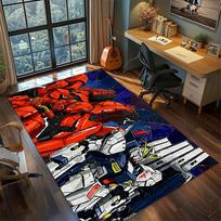Gundam Bedroom Floor Mat Large Area Non Slip Washable Rug Gamer Room Decor 60x90cm