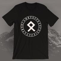 Norse Pagan Othala Rune T-Shirt New 100% Cotton Short Sleeve O-Neck Casual Mens T-shirt Fashion Streetwear S juoda