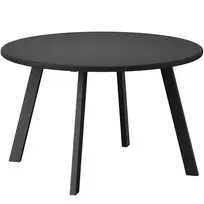 Metalinis terasos staliukas, apvalus kavos staliukas Ø70 x 42H cm juodas