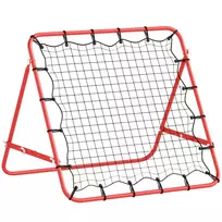 Atšokantis futbolo tinklas futbolui, reguliuojamas kampas raudona+juoda 96 x 80 x 96 cm