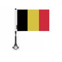 Belgijos dviračio vėliavėlė iš poliesterio – 14 x 21 cm – Dviračių sporto vėliavėlė – 5 vnt. gryna