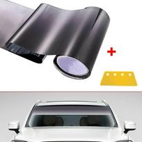 20CMx150CM Apsauginė plėvelė nuo saulės priekiniam stiklui Automobilis Juodas Priekinis stiklas