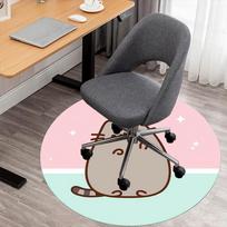 1 vnt. Pusheen, Katės Apvalus Kėdės Kilimėlis Plotas Kilimas - Neslystantis, Grindų Kilimėlis Biurui, Miegamajam, Namų Dekoras Kalėdinė Dovana p0811385 80cm