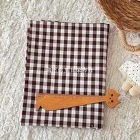 145x50cm Coffee Color Cotton Fabric Woven Check Cloth for Women Clothing Bags Hair Accessories Sewing Cloth 140x50cm