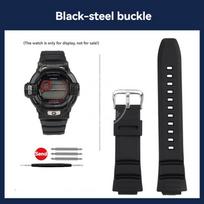 Aukštos kokybės silikoninis laikrodžio dirželis Casio MCW-100H W-S220 AE2000 2100 MCW-110H, dervinis laikrodžio dirželis, atsparus vandeniui, 16 mm 16mm