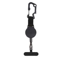 Retractable Keychain Heavy Duty with Phone Clip Fastener Tactical ID Badge Reel Strap Holder Universal Retractable Cord KeyRing 1PCS