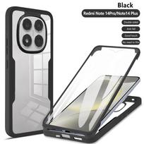 360 dvipusė pilnos apsaugos telefono dėklas Xiaomi Redmi Note 15 14 13 12 Pro 4G 5G Pro+ Plus note 12 plonas skaidrus galinis dangtelis Redmi Note 14 Pro 5G (Global)