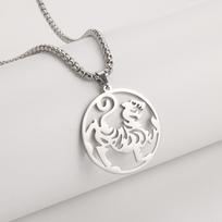 Shotokan Karate Martial Arts Necklace for Men Women Stainless Steel Shotokan Symbol Pendant Engagement Statement Jewelry Gifts