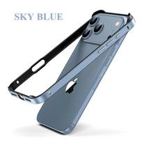Šilumos išsklaidymo lydinio aliuminio rėmo dėklas, skirtas iPhone 17 Pro Max Air 16 15 14Plus 13, tvirtas, plonas, smūgiams atsparus buferis, apsauginis dangtelis iPhone17 dangaus mėlyna spalva