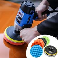 5 vnt 3/5/6/7 colių kempinės poliravimo vaškavimo poliravimo pagalvėlių rinkinio junginys, skirtas automobiliams 3 inch