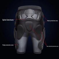 Protective Armor Pants for Motorcycle, Roller Skating, Skiing, and Other Outdoor Sports. Prevent Falls and Injuries During Activities. 2XL juoda