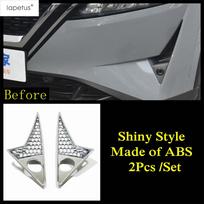 Priekinio buferio rūko žibinto šviesos antakių rėmo dangtelio apdaila ABS chromas / anglies pluošto priedai Nissan Qashqai J12   2024 Shiny Style